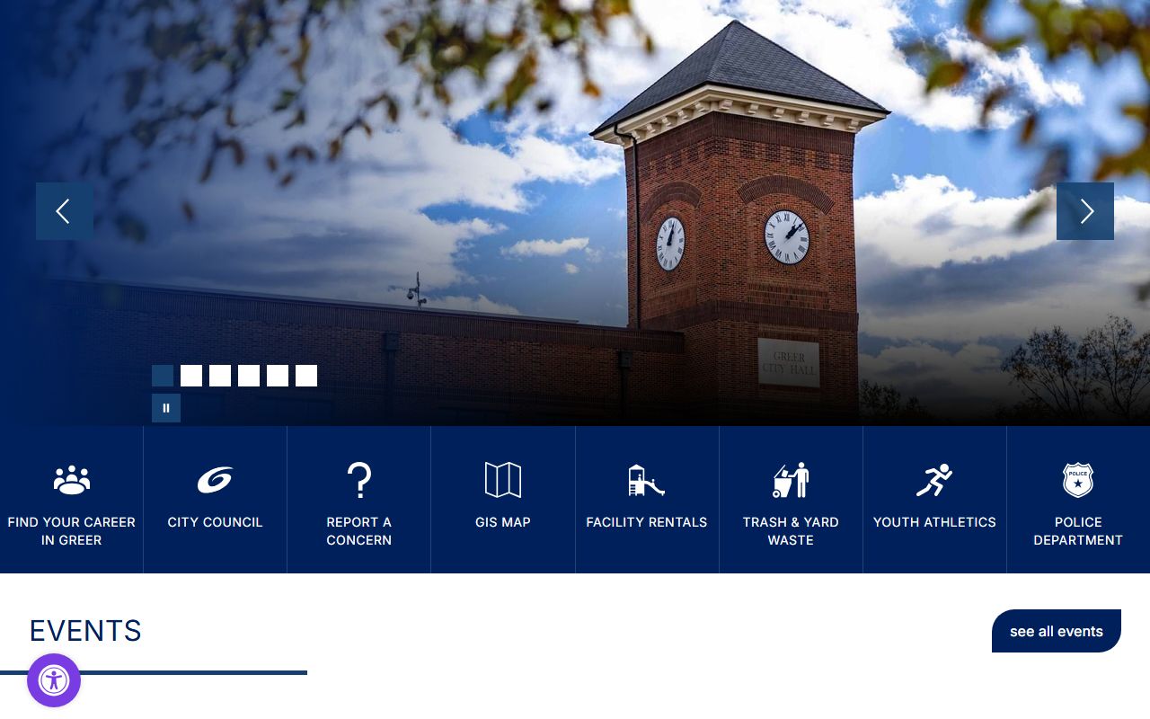 Greer South Carolina official city property tax records