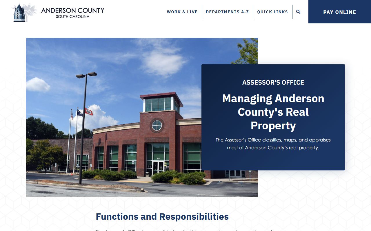 Anderson County Assessor website for property tax records