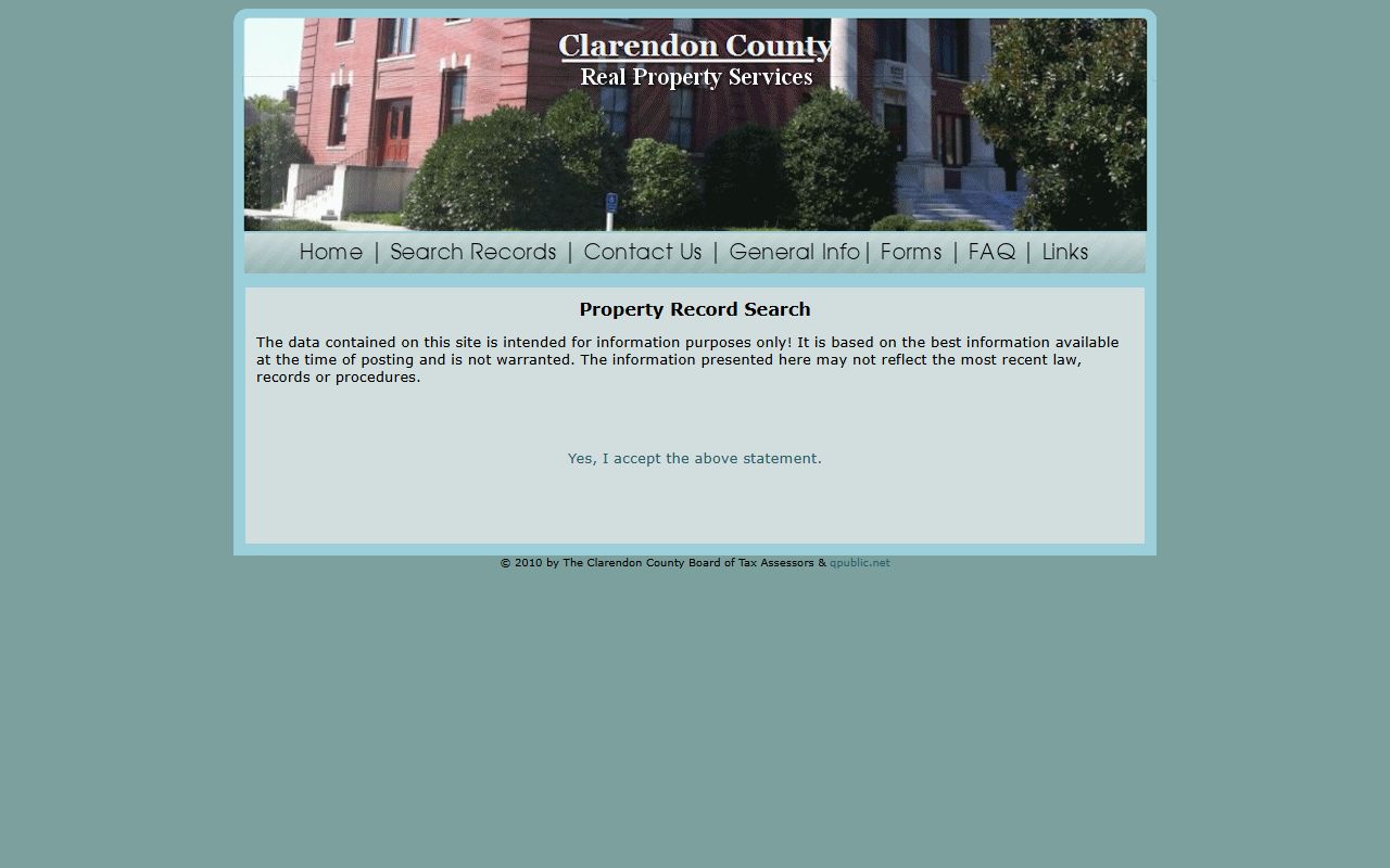 Clarendon County property tax search portal online records