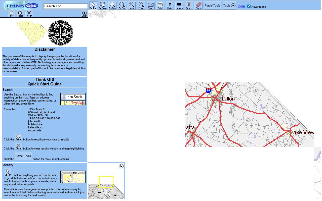 Dillon County GIS interactive map for property tax records